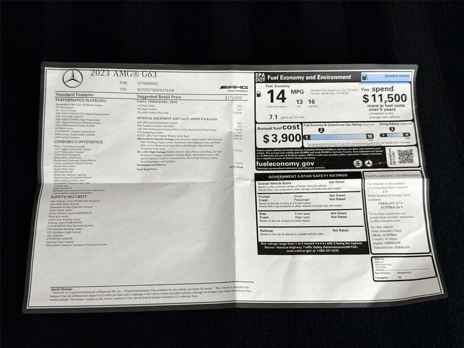 2023 Mercedes Benz G AMG 63 photo 44